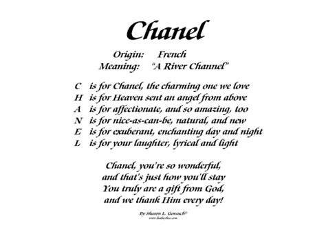 Meaning of CHANEL by Jonna Fraser 